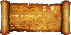 Prém Mabella névjegykártya